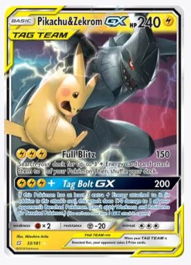 Pikachu & Zekrom GX SM - Team Up # 33/181 - Sweets and Geeks