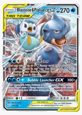 Blastoise & Piplup GX SM - Cosmic Eclipse # 38/236 - Sweets and Geeks