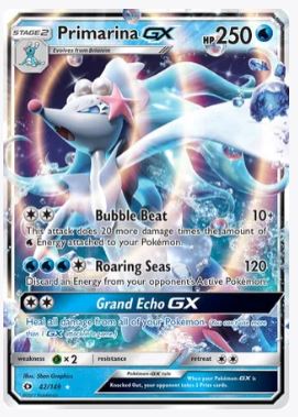 Primarina GX SM Base Set # 42/149 - Sweets and Geeks