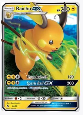 Raichu GX Hidden Fates # 20/68 - Sweets and Geeks