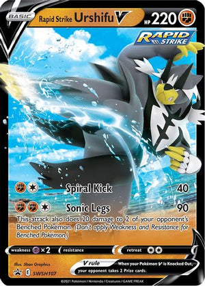 Rapid Strike Urshifu V - SWSH107 	SWSH: Sword & Shield Promo Cards # SWSH107 - Sweets and Geeks