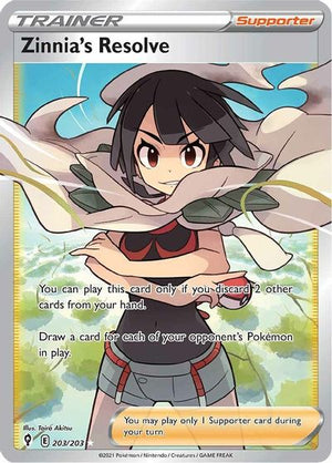 Zinnia's Resolve (Full Art) SWSH07: Evolving Skies # 203/203 - Sweets and Geeks