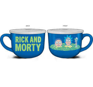 Rick and Morty 24oz Ceramic Soup Mug w Vented Plastic Lid - Sweets and Geeks