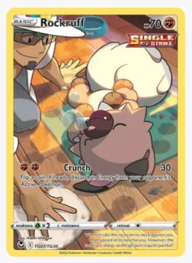 Rockruff SWSH12: Silver Tempest Trainer Gallery # TG07/TG30 - Sweets and Geeks