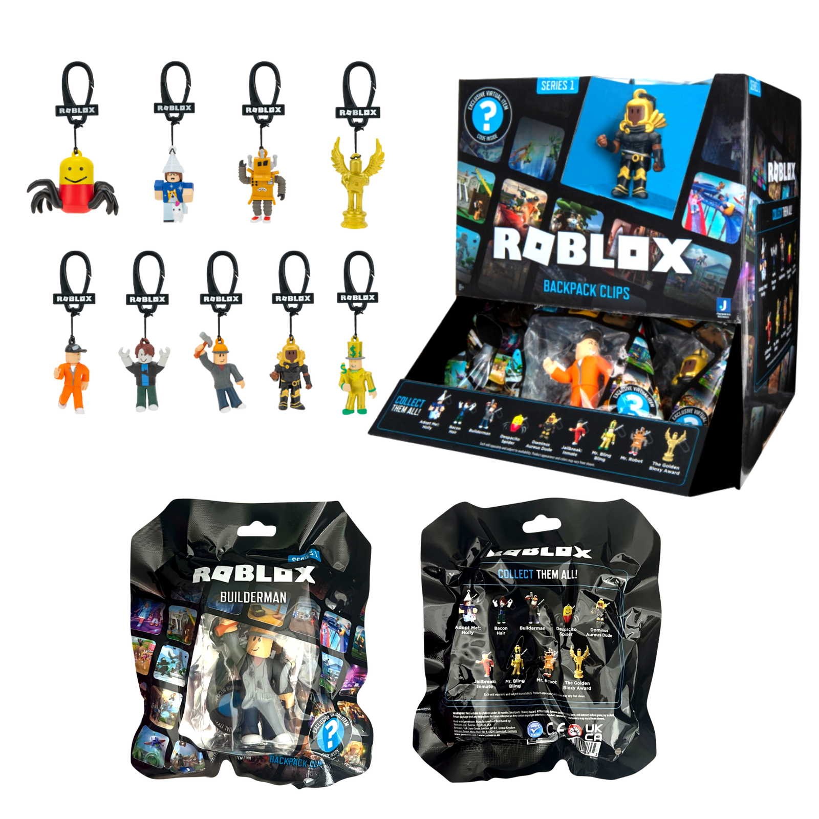 ROBLOX Series 1 Builderman action Figure mystery box + Virtual