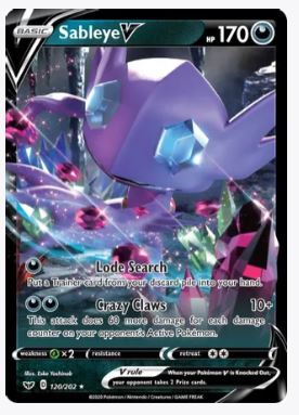 Sableye V SWSH01: Sword & Shield Base Set # 120/202 - Sweets and Geeks