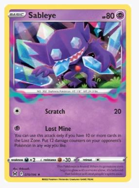 Sableye (Holo Rare) SWSH11: Lost Origin # 070/196 - Sweets and Geeks