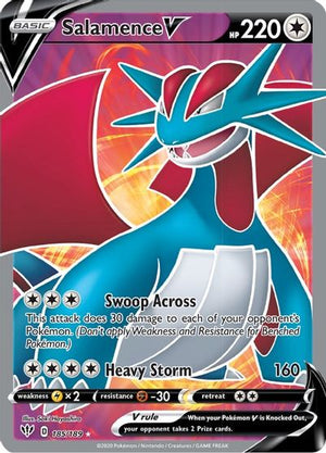 Salamence V (Full Art) SWSH03: Darkness Ablaze # 185/189 - Sweets and Geeks