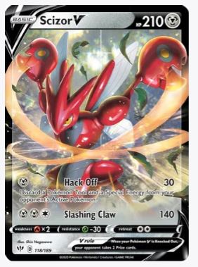 Scizor V SWSH03: Darkness Ablaze # 118/189 - Sweets and Geeks