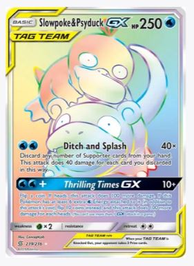 Slowpoke & Psyduck GX (Secret) SM - Unified Minds # 239/236 - Sweets and Geeks