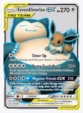 Eevee & Snorlax GX (Full Art) SM - Team Up	# 171/181 - Sweets and Geeks