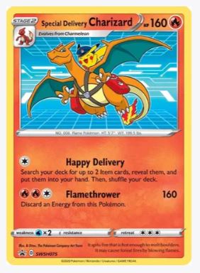 Special Delivery Charizard - SWSH075 SWSH: Sword & Shield Promo Cards # SWSH075 - Sweets and Geeks