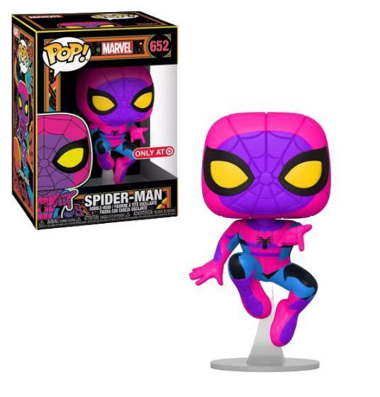 Funko Pop Marvel Spider Man Blacklight Target Exclusive 652