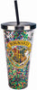 Hogwarts Glitter Cup with Straw - Sweets and Geeks