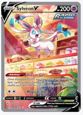 Sylveon V (Alternate Full Art) SWSH07: Evolving Skies # 184/203 - Sweets and Geeks