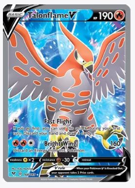 Talonflame V (Full Art) SWSH04: Vivid Voltage # 168/185 - Sweets and Geeks