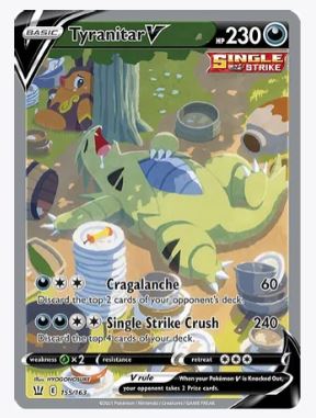 Tyranitar V (Alternate Full Art) SWSH05: Battle Styles # 155/163 - Sweets and Geeks