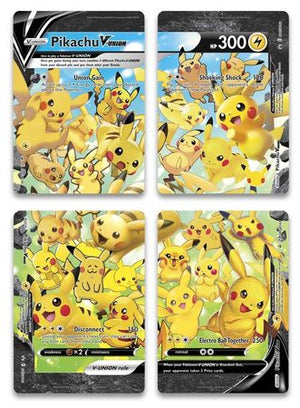 Pikachu V-Union - Set of 4 SWSH: Sword & Shield Promo Cards - Sweets and Geeks