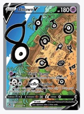 Unown V (Alternate Full Art) SWSH12: Silver Tempest # 177/195 - Sweets and Geeks