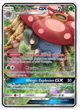 Vileplume GX (Full Art) SM - Cosmic Eclipse # 211/236 - Sweets and Geeks