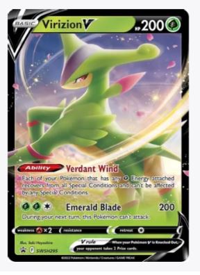 Virizion V SWSH: Sword & Shield Promo Cards # SWSH295 - Sweets and Geeks