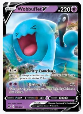 Wobbuffet V SWSH01: Sword & Shield Base Set # 086/202 - Sweets and Geeks