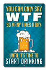 WTF - ALUMINUM 7.75" x 11.75" - Sweets and Geeks